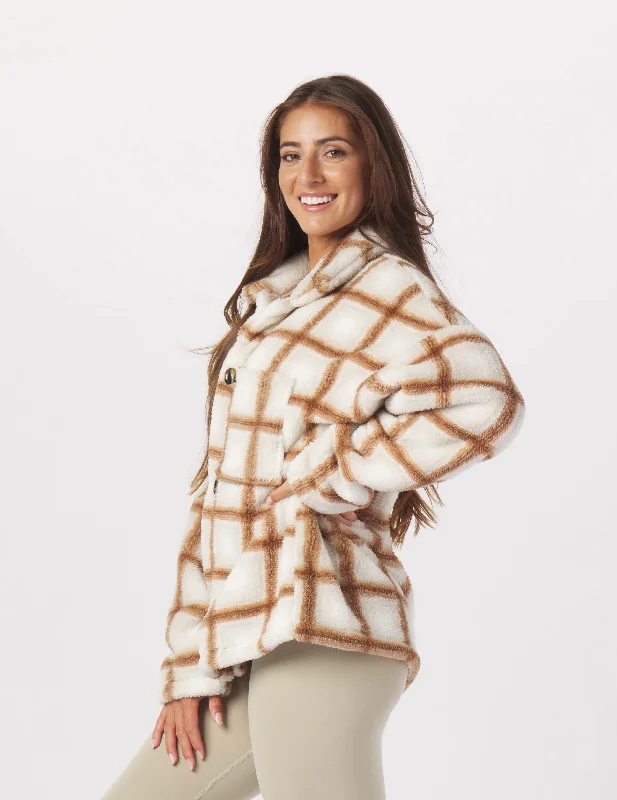 Show-Stopping Shacket:Oatmilk/Almond Jackson Plaid