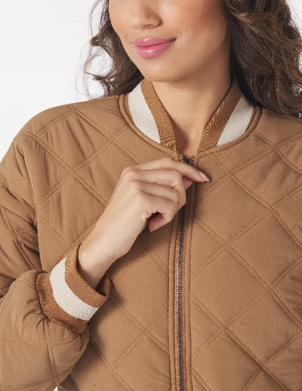 Varsity Jacket: Almond/Oatmilk