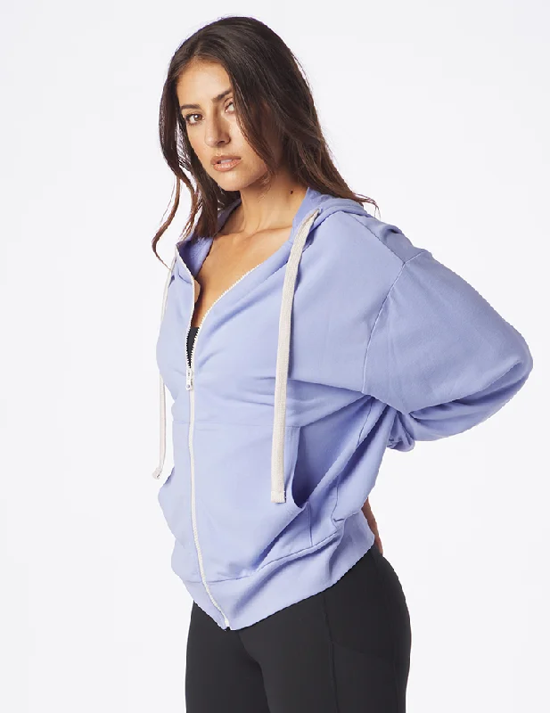 Vintage Oversized Zip Up: Lilac