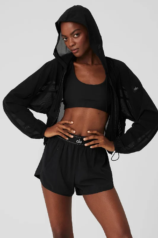 Mesh Sheer Bliss Jacket - Black