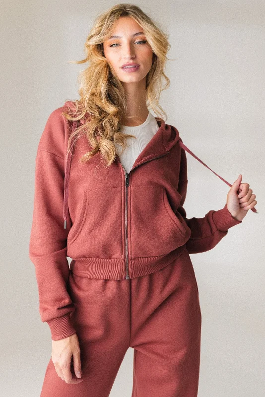 Vitality Women's Cozy Zip - Rosewood