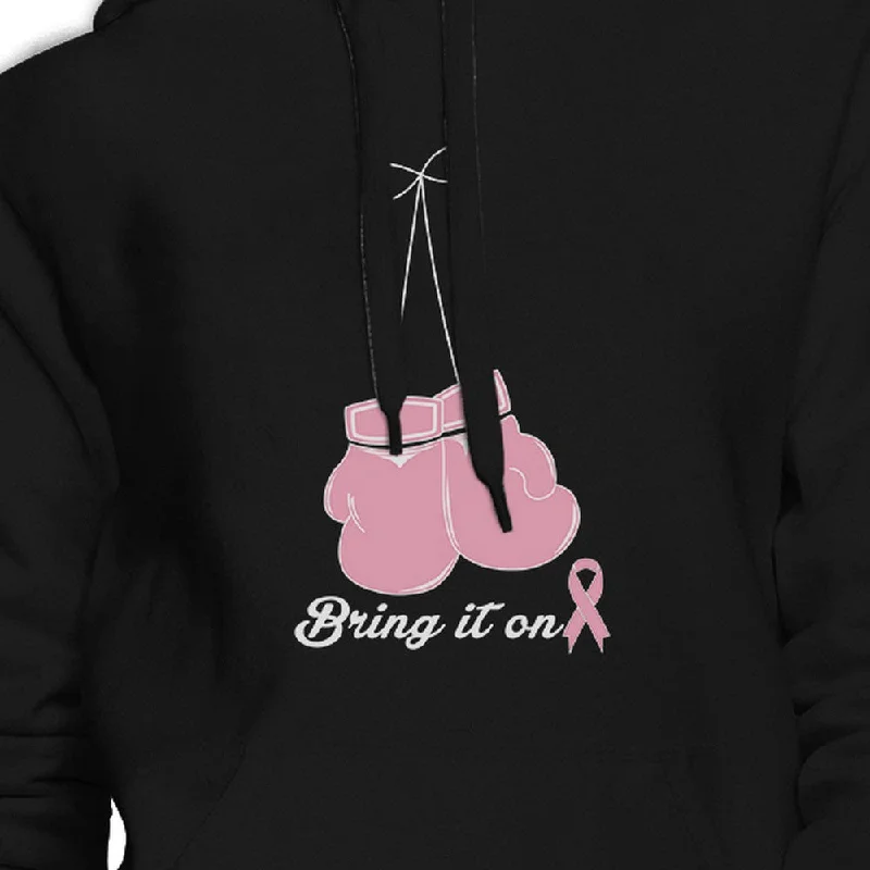 Bring It On Breast Cancer Awareness Boxing Black Hoodie