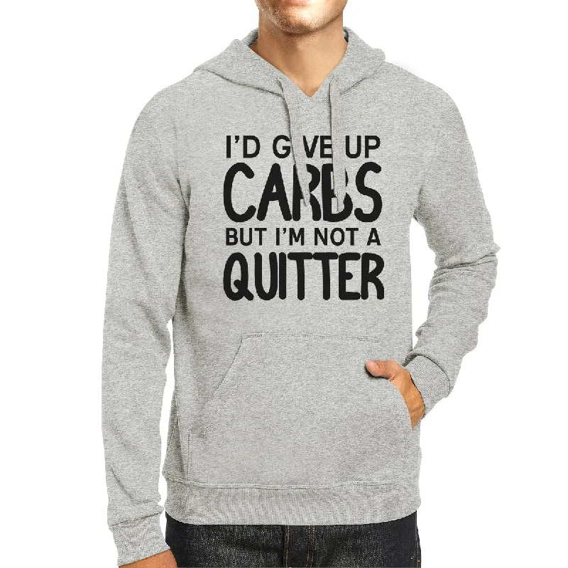 Carbs Quitter Unisex Pullover Hoodie Work Out Hooded Sweatshirt