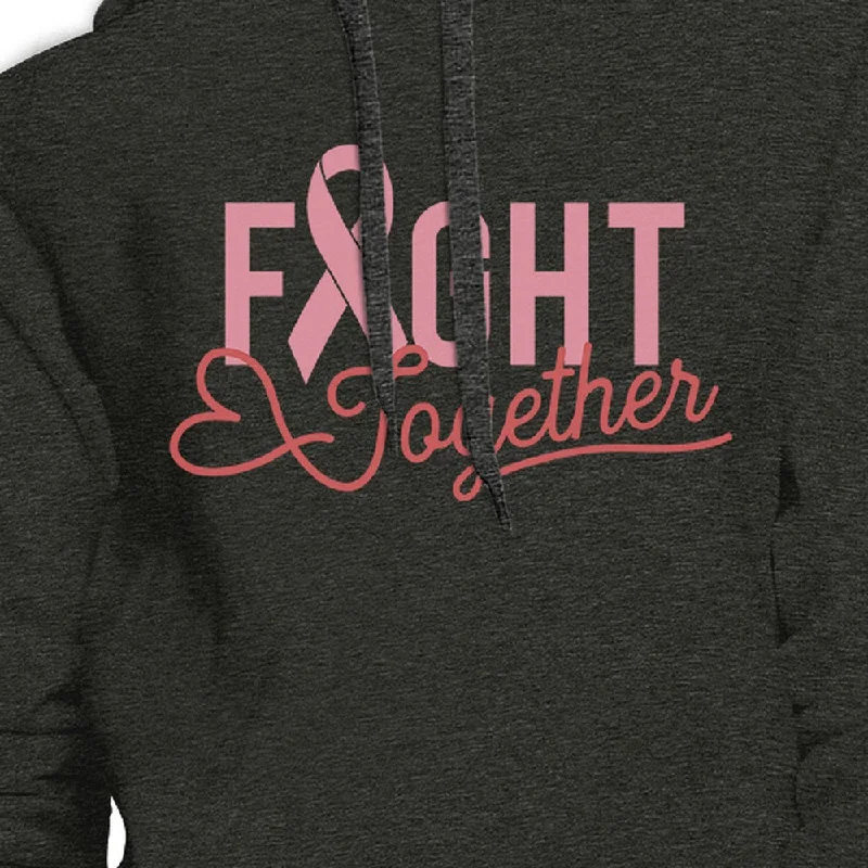 Fight Together Breast Cancer Awareness Dark Grey Hoodie