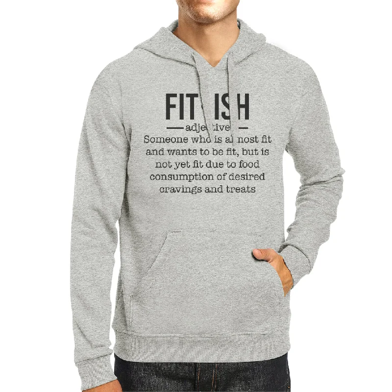 Fit-ish Unisex Pullover Hoodie Funny Work Out Hooded Sweatshirt