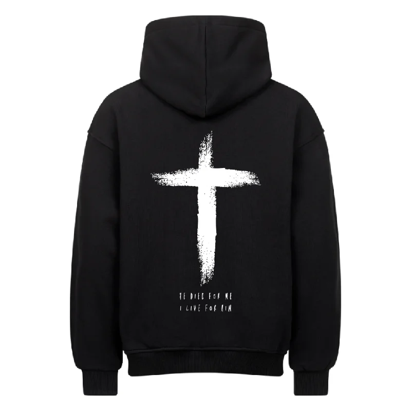 HE DIED OVERSIZE HOODIE BackPrint