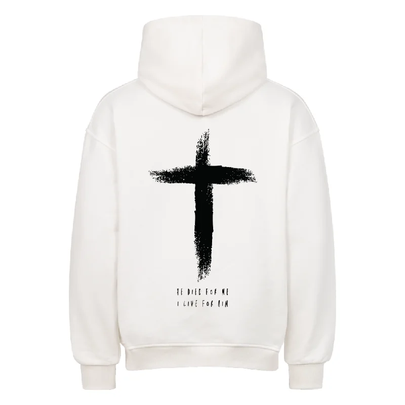 HE DIED OVERSIZE HOODIE BackPrint