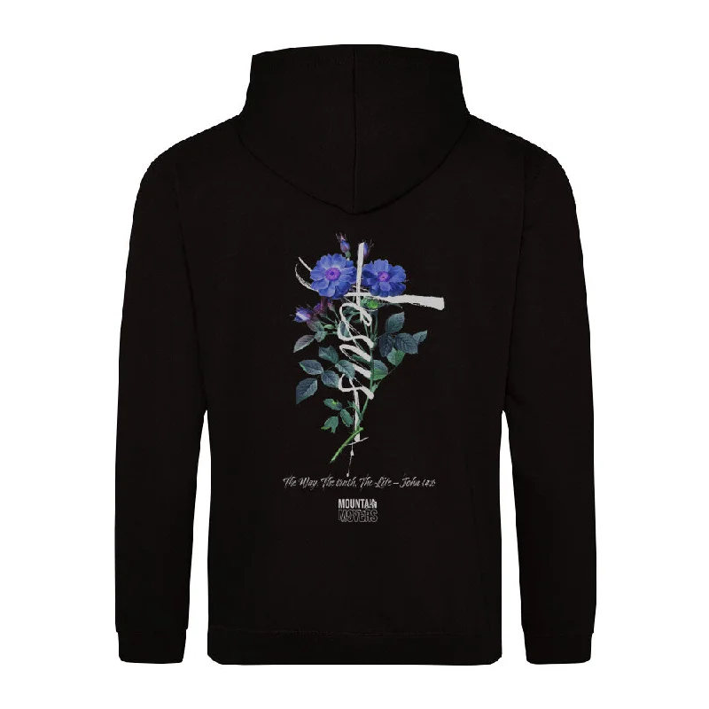 Jesus Cross Flower Hoodie BackPrint