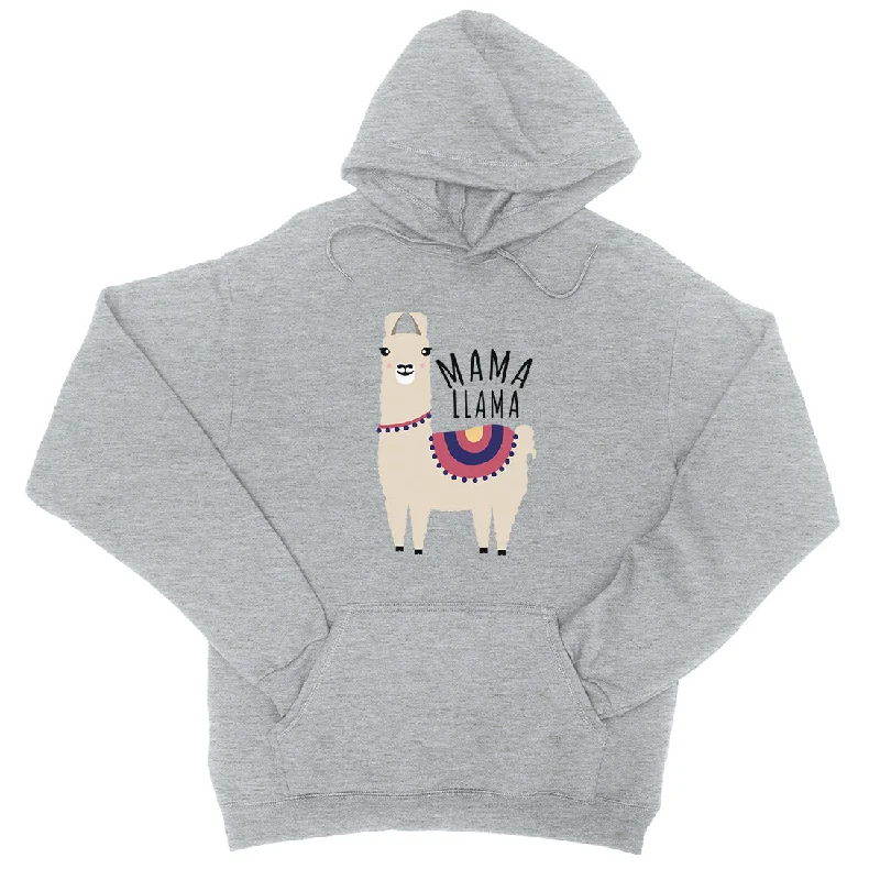 Mama Llama Mens/Unisex Pullover Hooded Sweatshirt