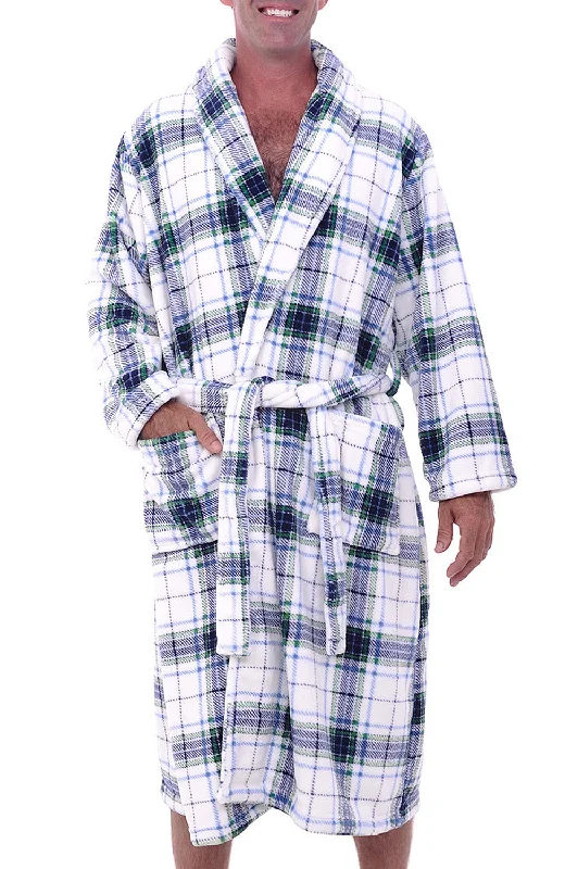 Blue on White Plaid / Medium