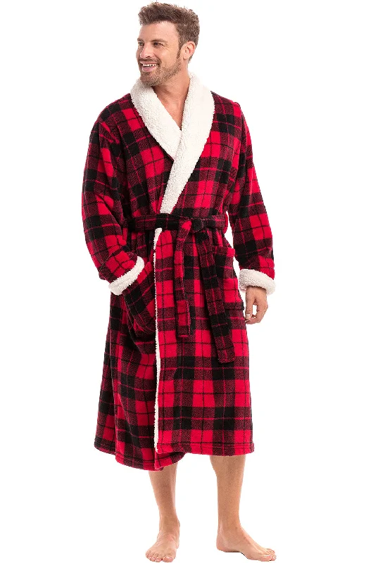 Red Black Plaid with Cream / XL