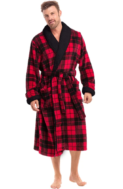 Red Black Plaid with Black / 2XL