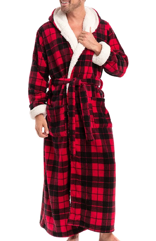 Red Black Plaid with Cream / XL