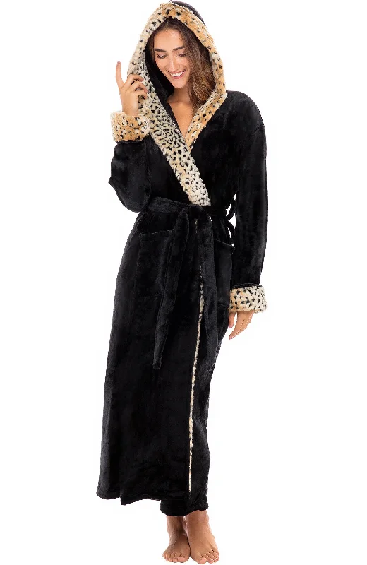 Black with Leopard Print / Medium