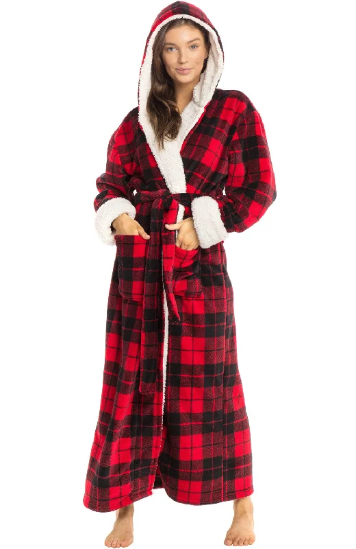 Red Black Plaid with Cream / Large