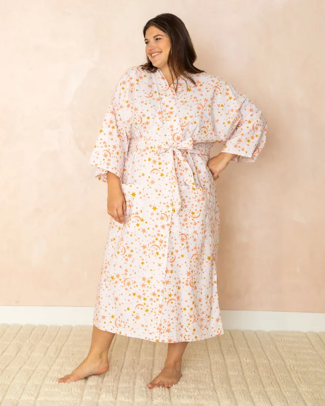 Celestial Skies - Robe - Peach