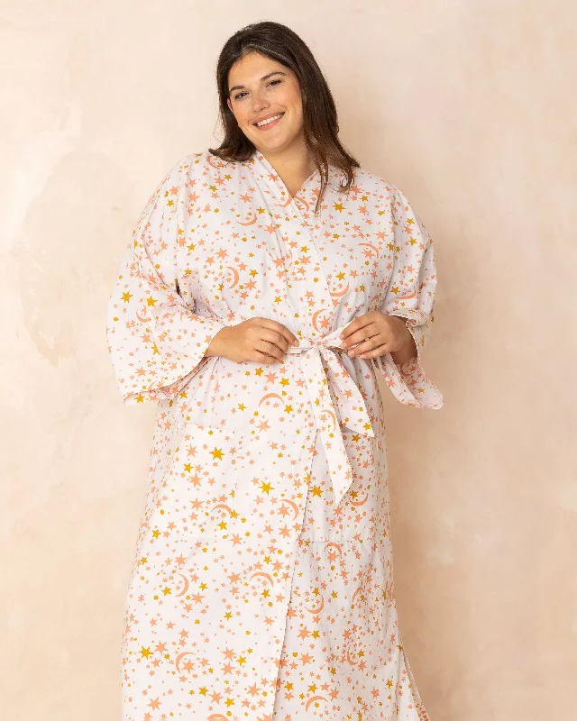 Celestial Skies - Robe - Peach