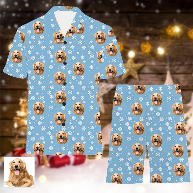 Christmas Custom Photo Short Pajamas Set Gift For Pet Lover