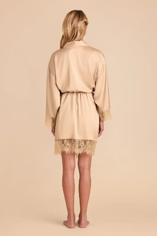 Claudette Lace Robe - Champagne