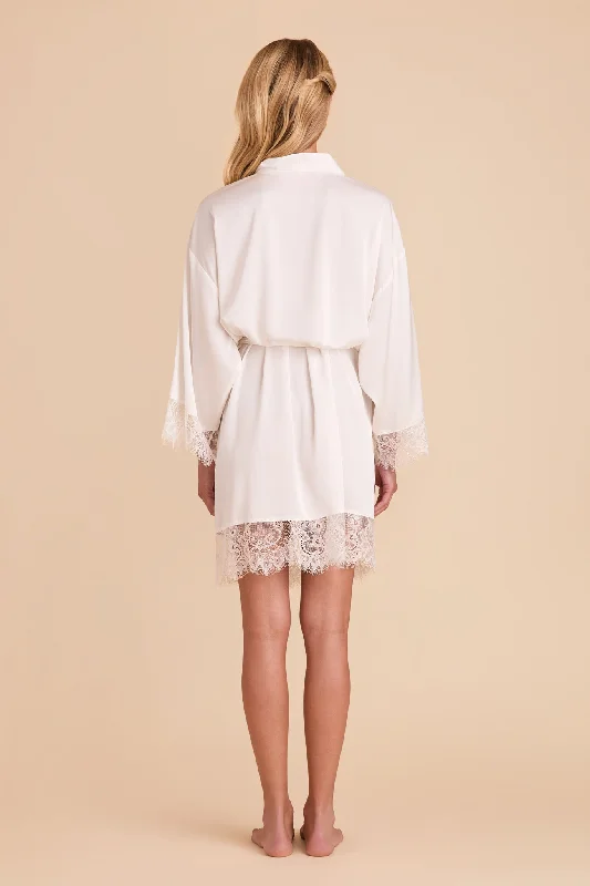 Claudette Lace Robe - White