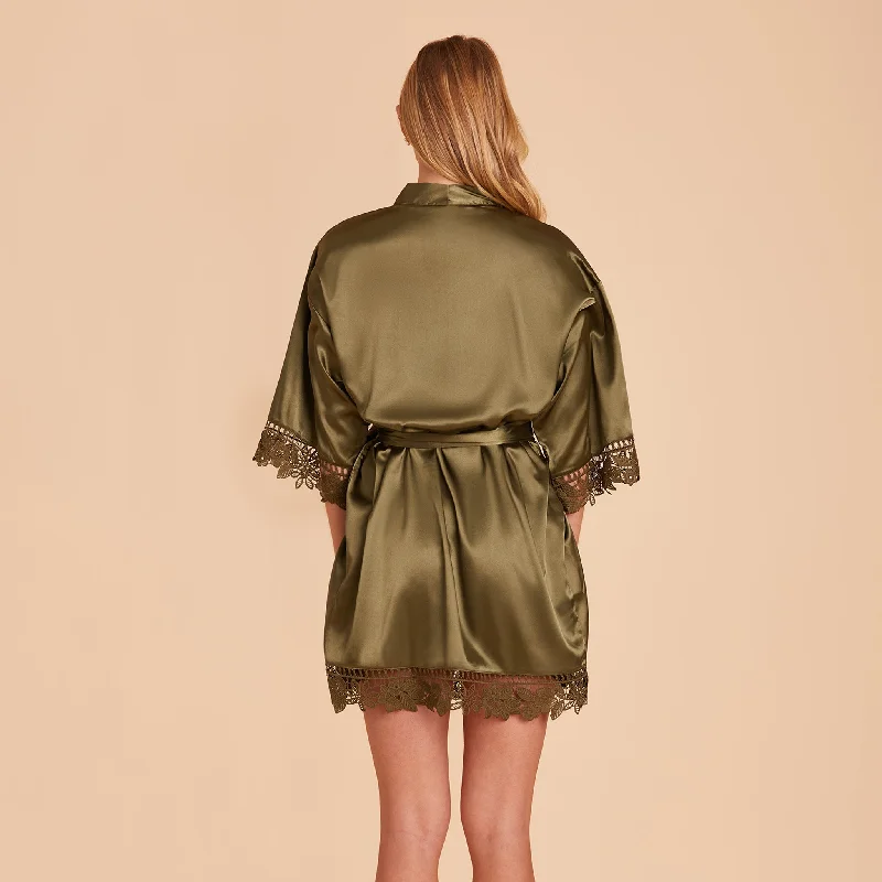 Claudine Lace Robe - Olive