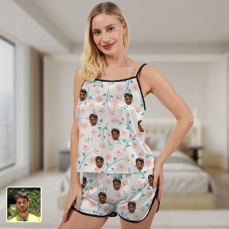 Custom Pajamas For Ladies Lover's Head Flowers