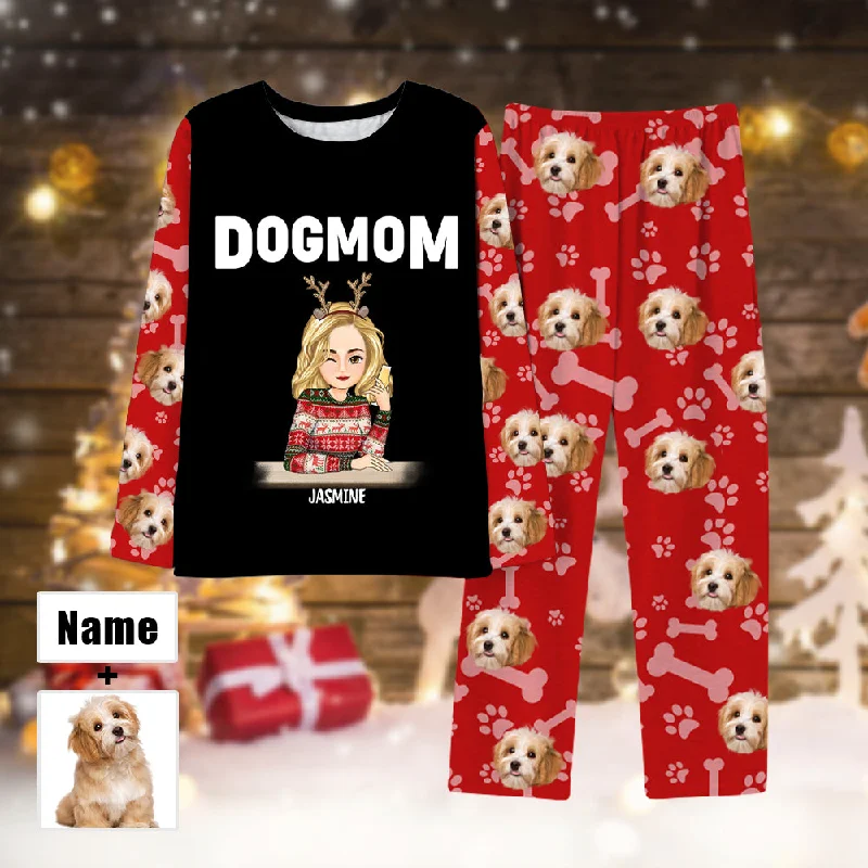 Custom Photo Pet Face Personalized Pajamas Set Gift For Pet Lovers