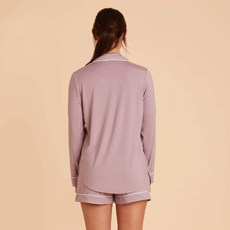 Jonny Long Sleeve Pajama Set - Mauve