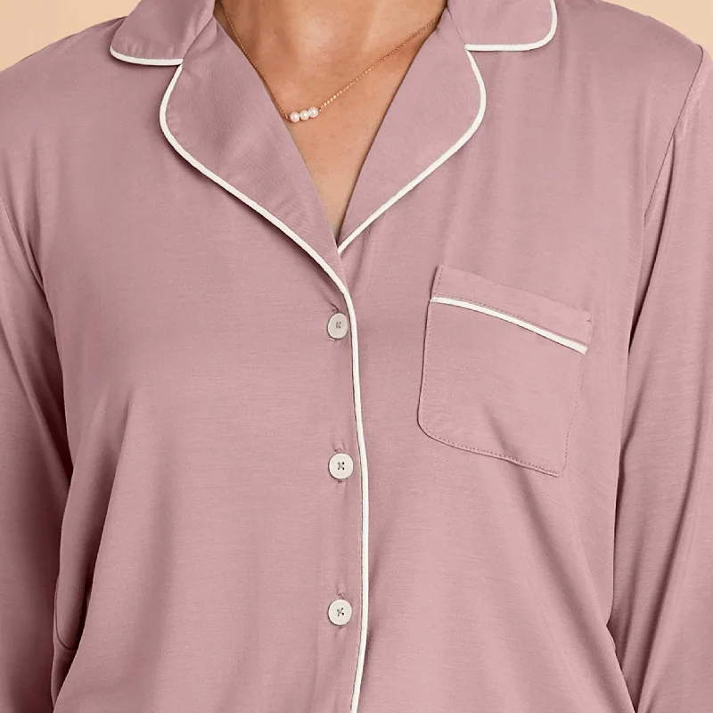 Jonny Long Sleeve Pajama Set - Mauve