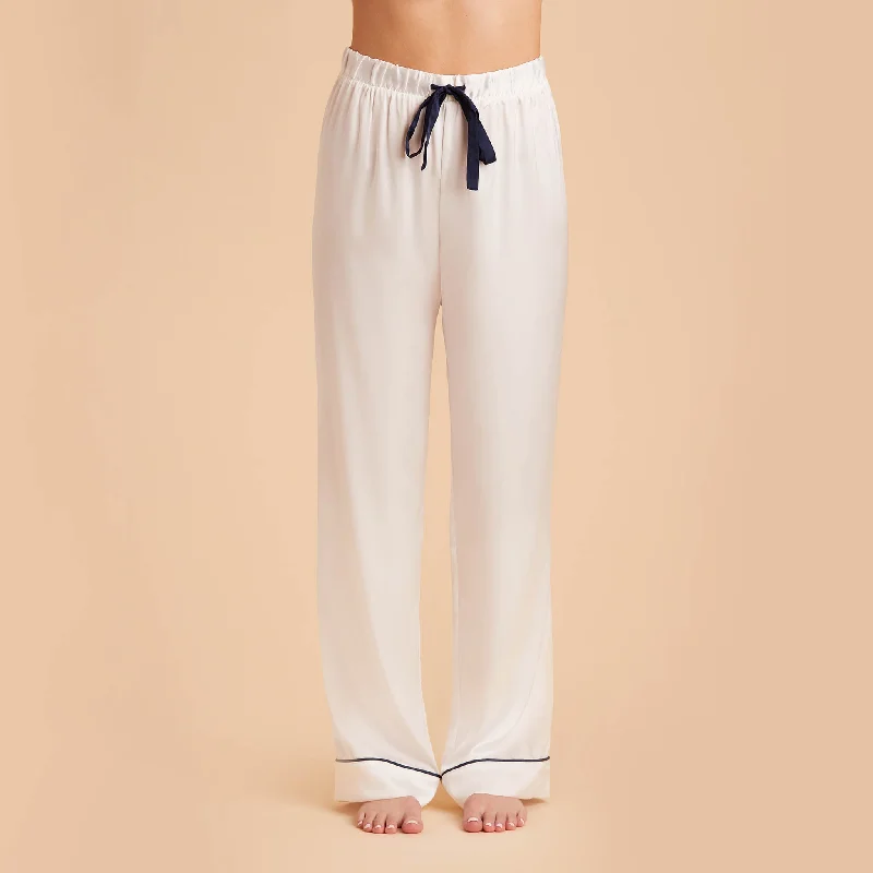 Jonny Satin Pajama Pants - Ivory