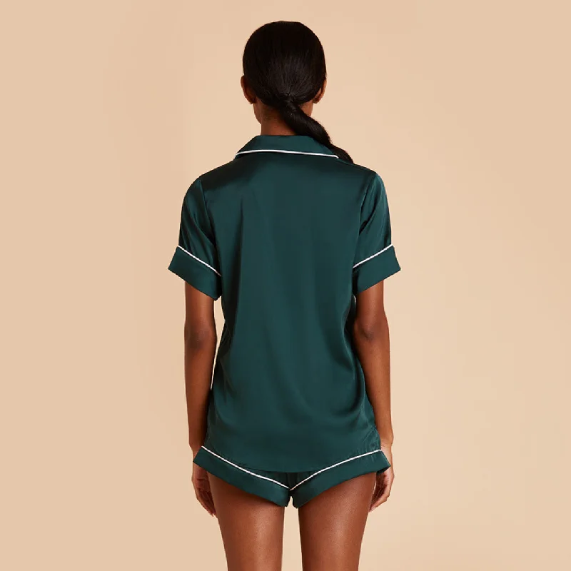 Jonny Satin Pajama Set - Emerald