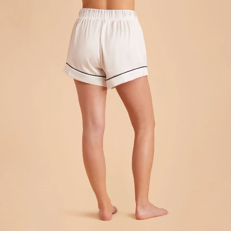 Jonny Satin Pajama Shorts - Ivory