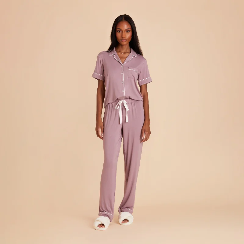 Jonny Short Sleeve and Pant Set - Mauve