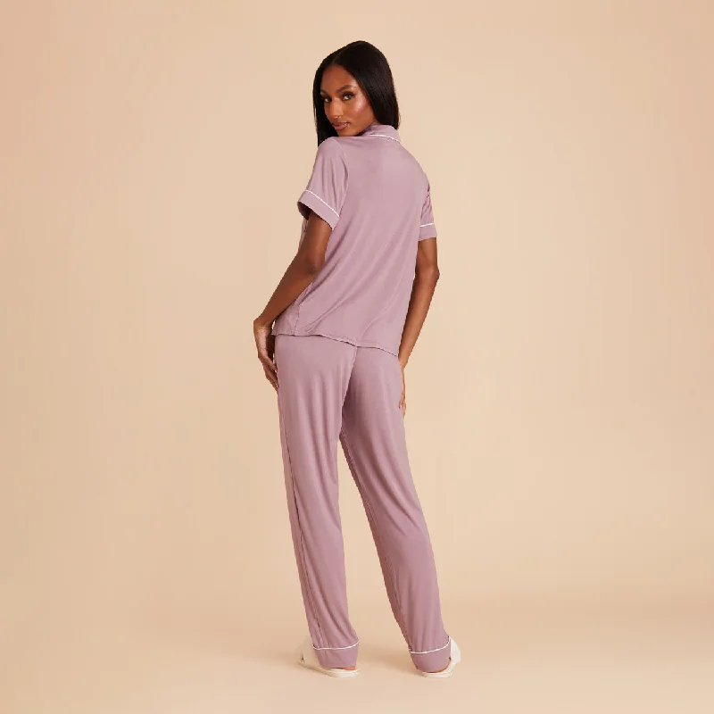 Jonny Short Sleeve and Pant Set - Mauve