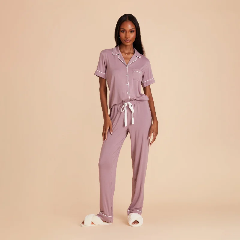 Jonny Short Sleeve and Pant Set - Mauve