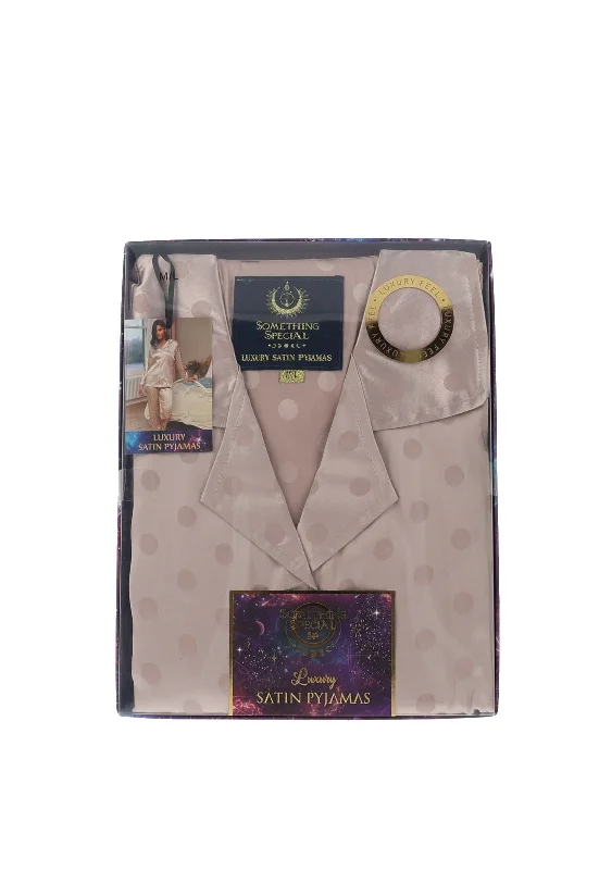 Something Special Ladies Luxury Satin Pyjama Set, Champagne