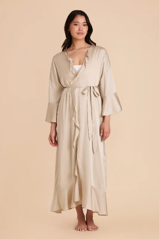 Minnie Ruffle Robe - Neutral Champagne