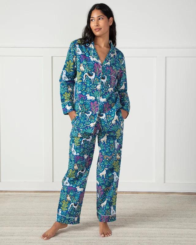 Must Love Dogs - Long PJ Set - Indigo