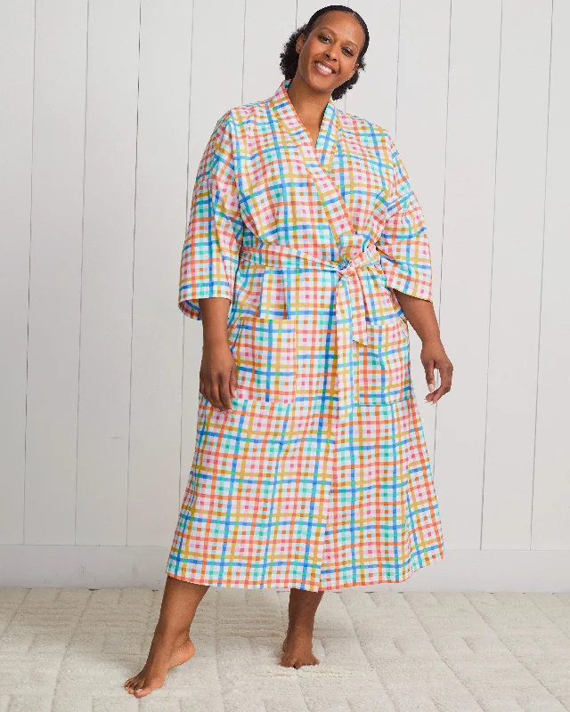 Printfresh + Oh Joy! - Plaid Picnic - Robe - Citrus Squeeze