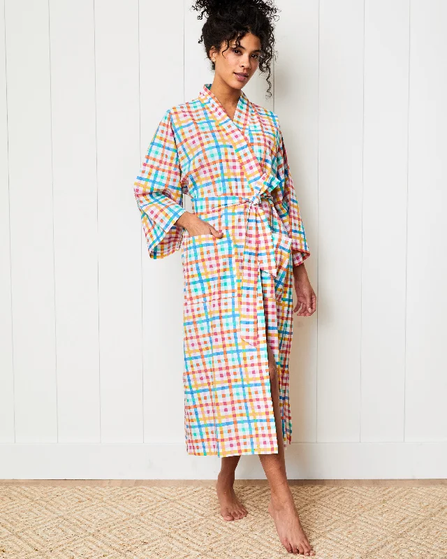 Printfresh + Oh Joy! - Plaid Picnic - Robe - Citrus Squeeze