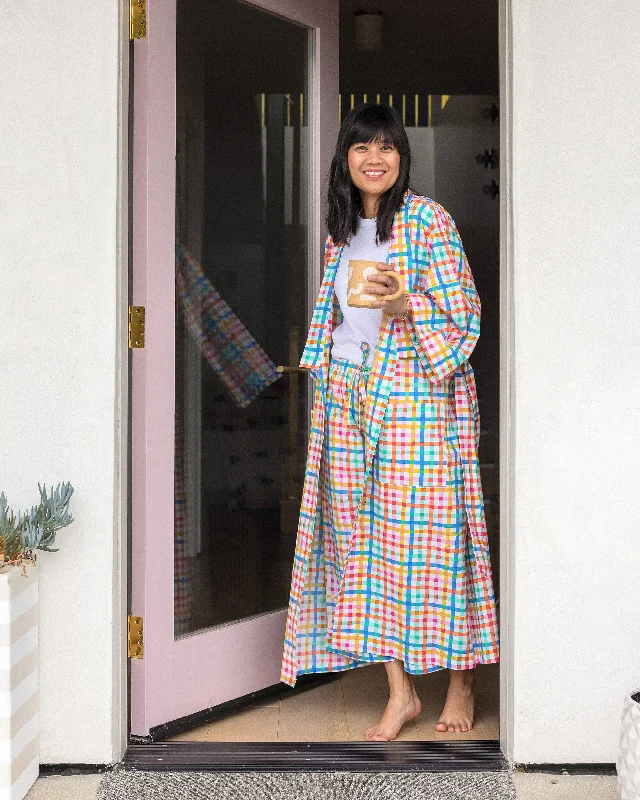 Printfresh + Oh Joy! - Plaid Picnic - Robe - Citrus Squeeze