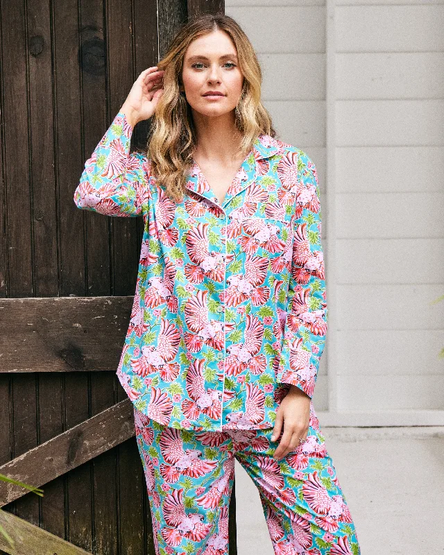 Playful Parrots - Long PJ Set - Tropical