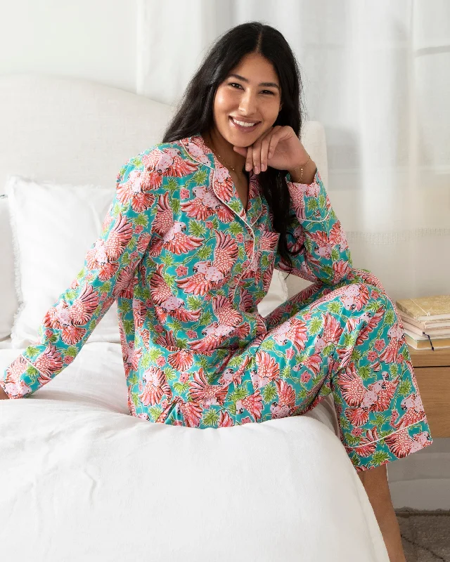 Playful Parrots - Long PJ Set - Tropical