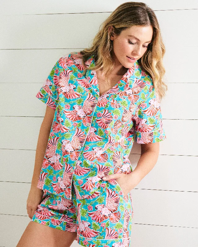 Playful Parrots - Short PJ Set - Tropical