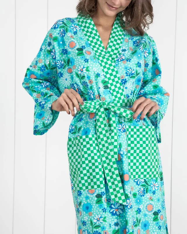 Printfresh x Oh Joy! - Posh Petals - Robe - Spearmint