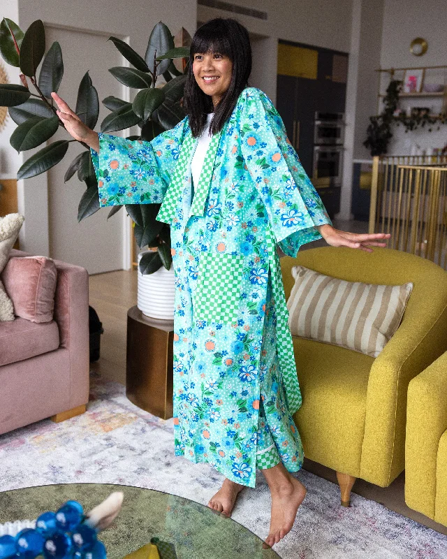 Printfresh x Oh Joy! - Posh Petals - Robe - Spearmint