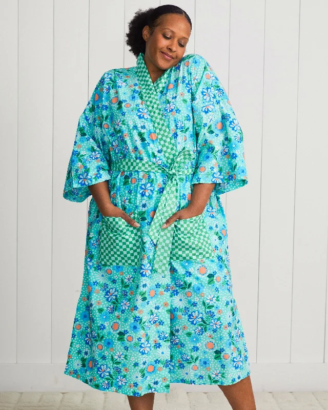 Printfresh x Oh Joy! - Posh Petals - Robe - Spearmint