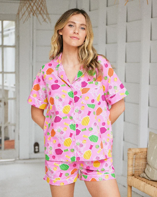 Pretty In Pickleball - Short PJ Set - Popsicle