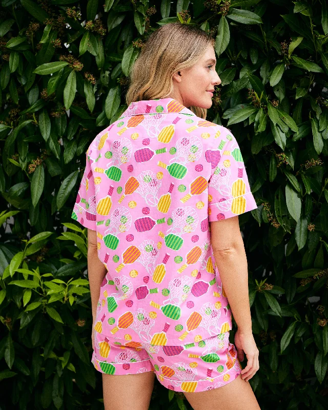 Pretty In Pickleball - Short PJ Set - Popsicle