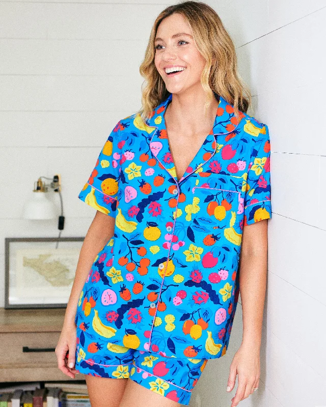 Smoothie Time - Short PJ Set - Tropical Blue